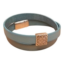 Passant carré motif Celte pour cuir plat de 10mm