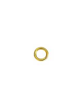 Lot de 50 anneaux ronds de 6mm en métal couleur or