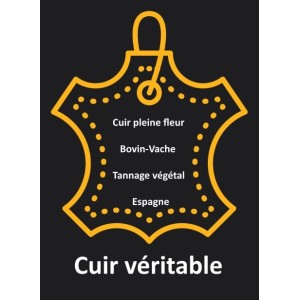 Cordon de cuir rond tresse 3mm fauve-vente au cm