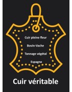 Cuir plat tressé de 7mm camel en vente au cm