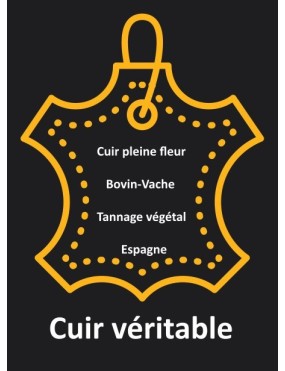 Cordon de cuir rond tressé de 5mm bison en vente au cm