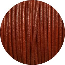 Cuir rond marron moyen-2mm-Espagne-Premium