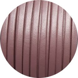 Cuir plat lisse de 3mm couleur vieux rose nacré en vente au cm