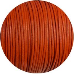 Cuir rond de 2mm orange-Espagne-Premium