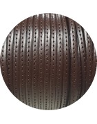 Cuir plat de 5mm marron très foncé couture marron foncé en vente au cm-Premium