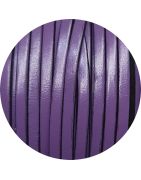 Cuir plat lisse de 3mm couleur lilas en vente au cm pour vos bracelets