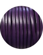 Cordon de cuir plat 3mm violet 28 soutenu en vente au cm