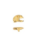 Passant pince de homard zamak couleur or pour cuir plat de 5mm
