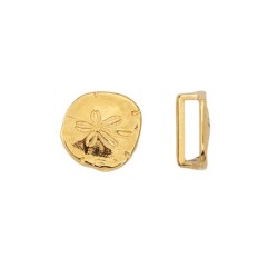Passant ethnique rond couleur or pour cuir plat de 10mm