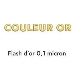 Dome lisse de 7mm en zamak couleur or pour cuir plat 5mm