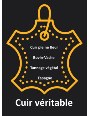 Cuir plat de 5mm avec relief orange métal sur fond kaki en vente au cm