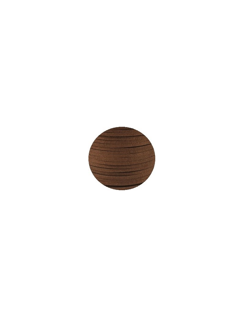 Lacet de suedine 3x1.3mm-marron