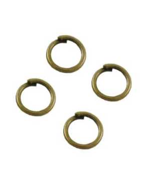 Lot de 50 anneaux de jonction en metal couleur bronze antique-14x0.9mm