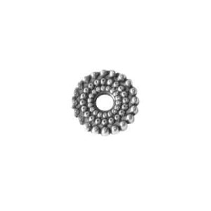 Pochette de 10 perles plates picots argent tibetain-10mm