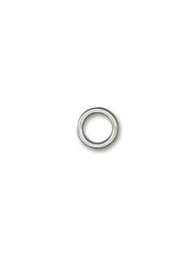 Lot de 10 anneaux lisses en metal placage argent-11mm