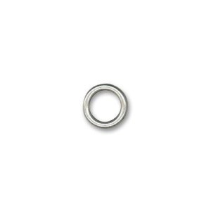 Lot de 10 anneaux lisses en metal placage argent-11mm