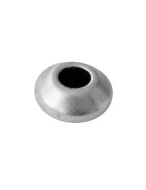 Lot de 10 perles metal bicones ecrasees placage argent-7mm