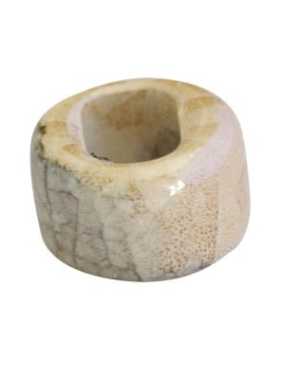 Perle tube en ceramique a gros trou-15mm