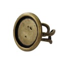 Superbe support de bague pour fimo couleur bronze antique-25mm