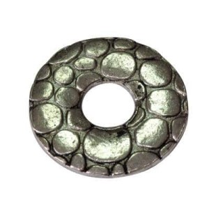 Piece ronde en metal avec relief-22mm