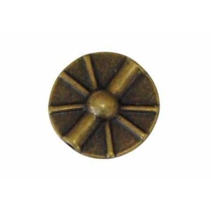 Perle plate et ronde couleur bronze-16mm
