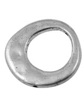 Perle lisse en forme d anneau couleur argent tibetain-20.5mm