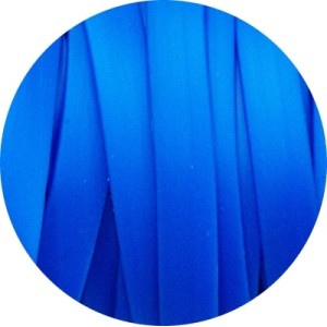 Cordon caoutchouc plat large bleu roy opaque-10mmx2.2mm