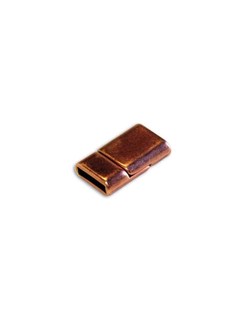 Fermoir magnetique lisse plat couleur cuivre-20mm