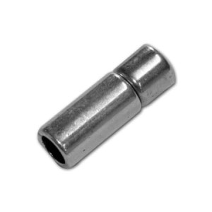 Fermoir tube a clip placage argent pour cordon rond-20mm
