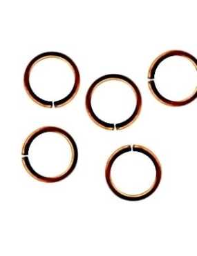 Poche de 50 anneaux de jonction ouverts en metal couleur cuivre-4x0.7mm