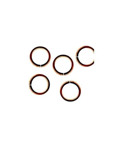 Poche de 50 anneaux couleur cuivre sans plomb sans nickel-6x1.2mm