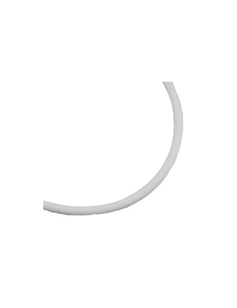 Buna cord-Cordon caoutchouc creux blanc-4mm