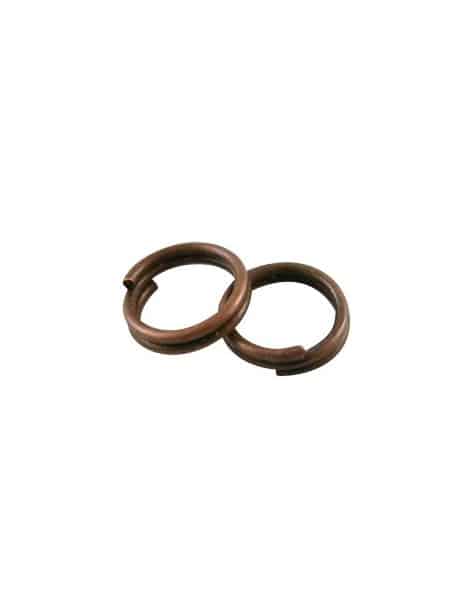 Poche de 50 anneaux doubles en metal couleur cuivre sans nickel-4mm