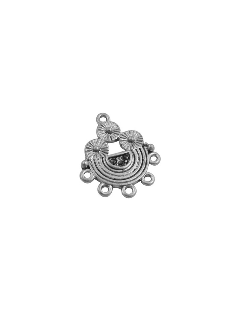 Pendant tribal a 6 accroches couleur argent tibetain-21.5mm