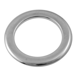 Grand anneau rond et lisse couleur argent tibetain-39mm