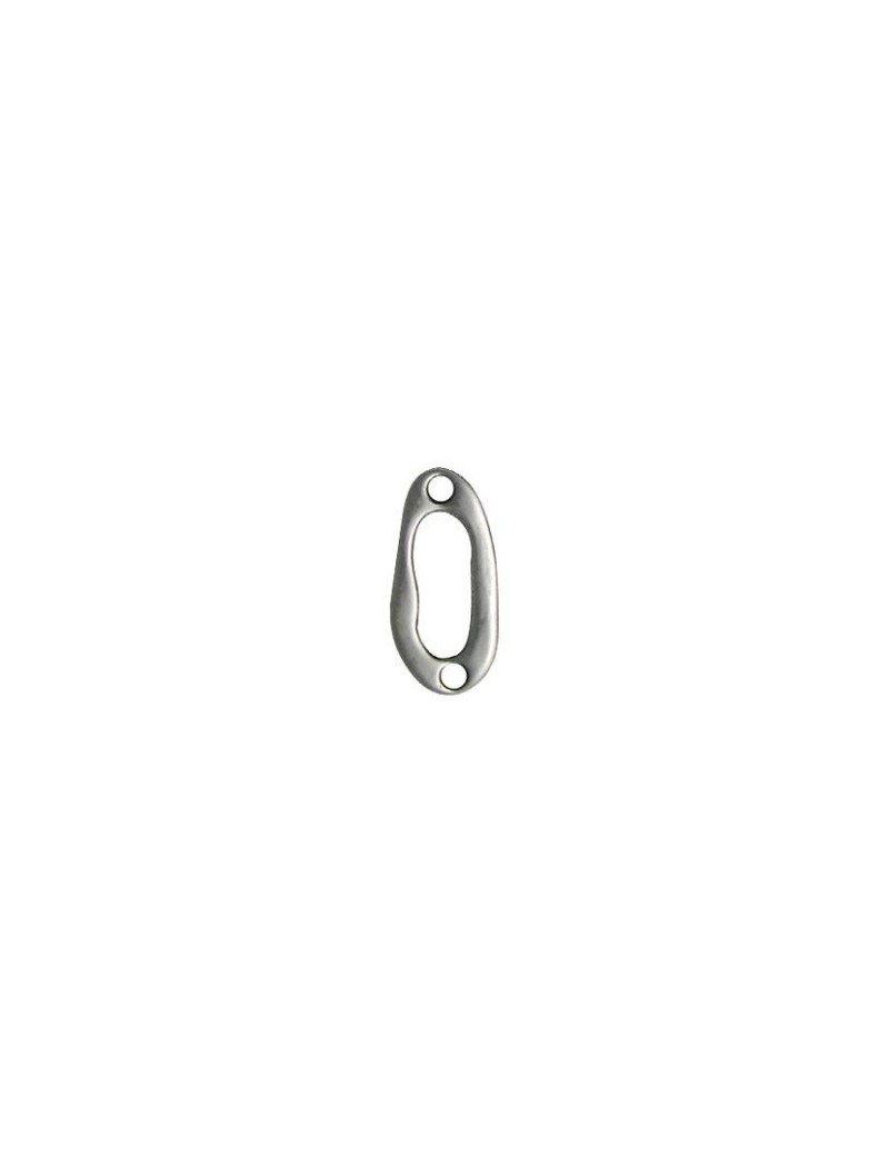 Intercalaire ovale petit modele placage argent-24mm