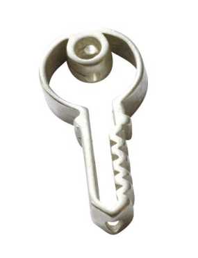 Intercalaire grosse clef placage argent pour bijou de sac-61mm