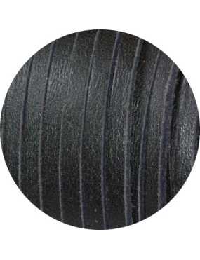 Cordon de cuir carre de couleur noire-3mm