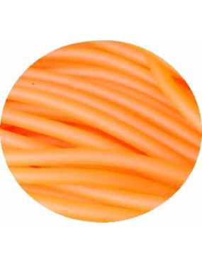 Cordon PVC creux de couleur orange presque fluo-3mm
