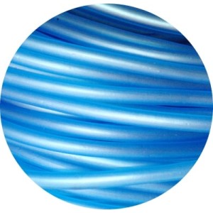 Cordon PVC creux de couleur bleue-3mm