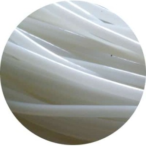 Cordon PVC creux de couleur blanc nacre-3mm