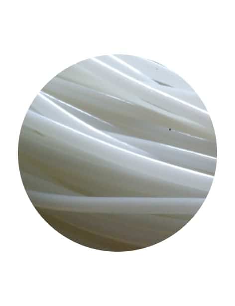 Cordon PVC creux de couleur blanc nacre-3mm