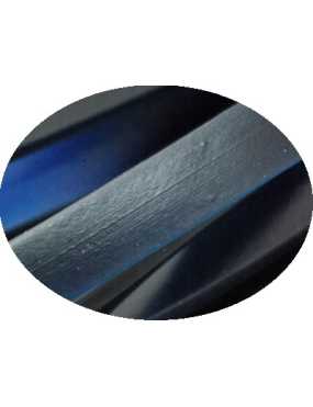 Cordon caoutchouc plat bleu metal-6mmx2mm