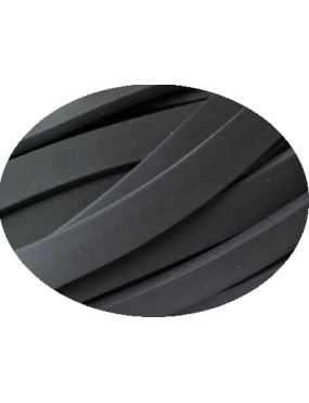 Cordon caoutchouc plat noir-6mmx2mm