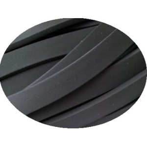 Cordon caoutchouc plat noir-6mmx2mm