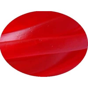 Cordon caoutchouc plat rouge de 6mm coupé à 1 mètre