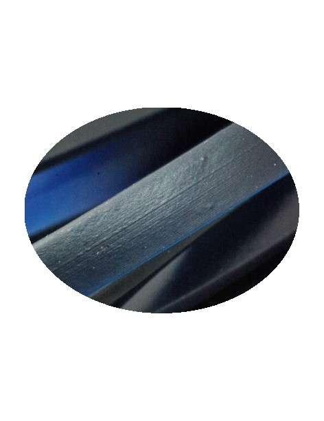 Cordon caoutchouc plat large bleu metal-10mmx2.2mm