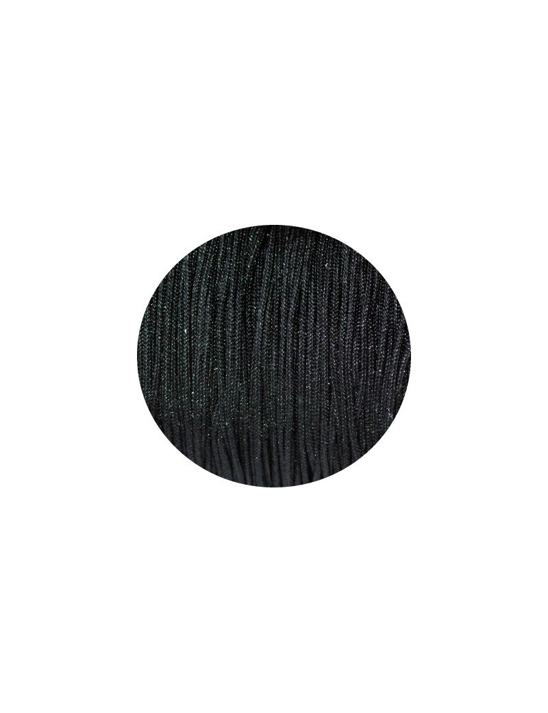 Cordelette satin de couleur noire-0.7mm-vente au metre