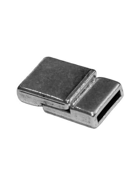 Fermoir magnetique rectangle placage argent-20mm