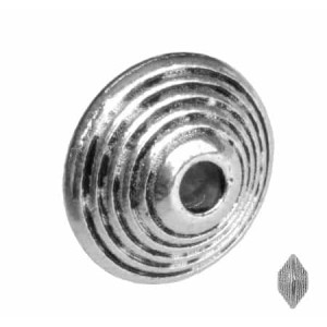 Perle bicone en metal couleur argent tibetain-10mm